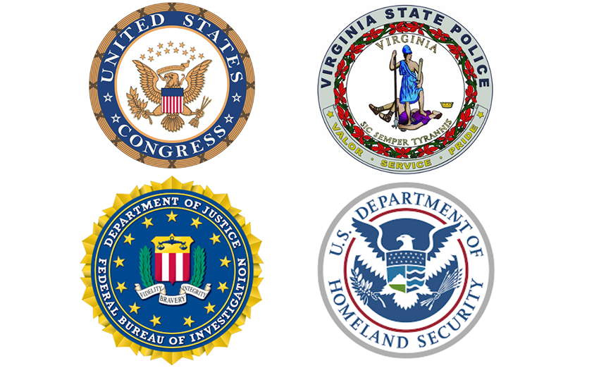 Logos of criminal justice agencies
