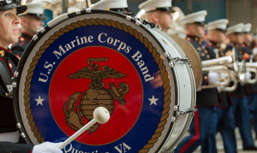 the marine corps band marching