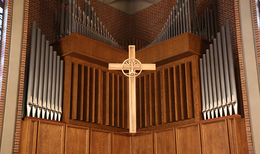 Bittle Tree of Life Cross is Antrim Chapel's newest symbolic fixturenews image