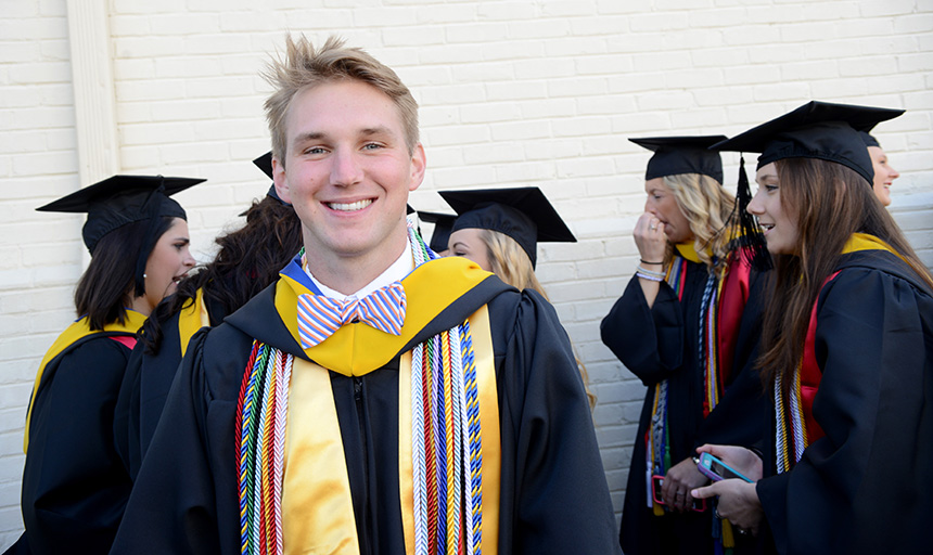 Cooper Tyree at commencement
