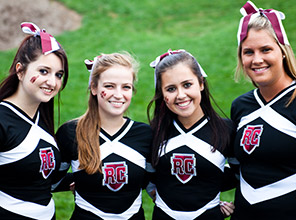 Roanoke College Spirit Team poses for a photo
