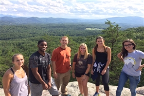 Students on rock overlook