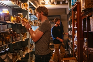 students in fish collection