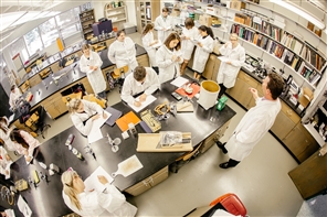 students at work in a classroom laboratory