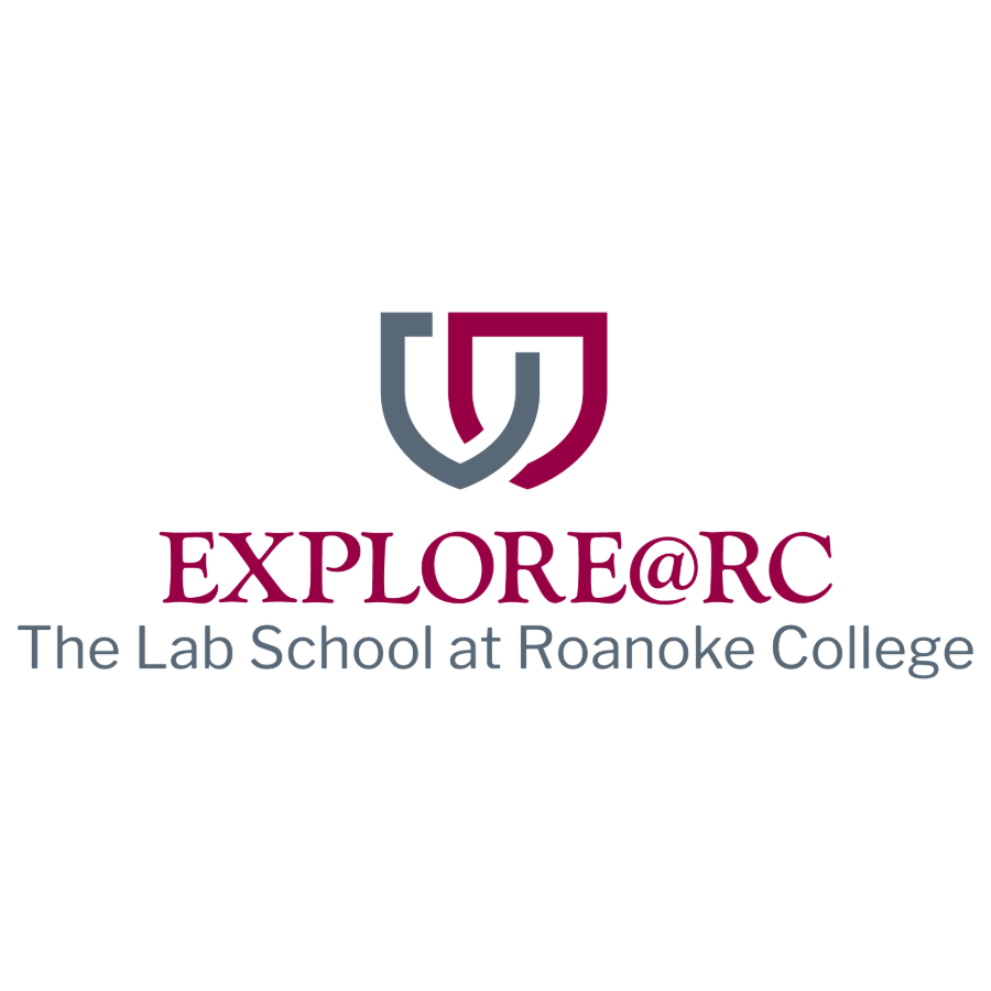 Logo with the words: Explore@RC,The Lab School at Roanoke College