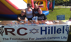 RC Hillel table at the friday on the quad festivities