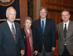 Photo of Charles and Helen Schumann, James Peterson, and Fritz Oehlschlaeger