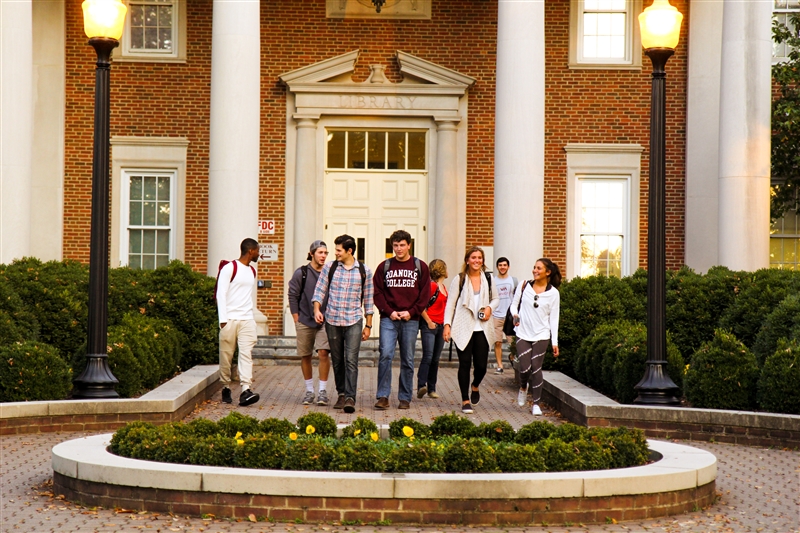 Students outside of Fintel Library