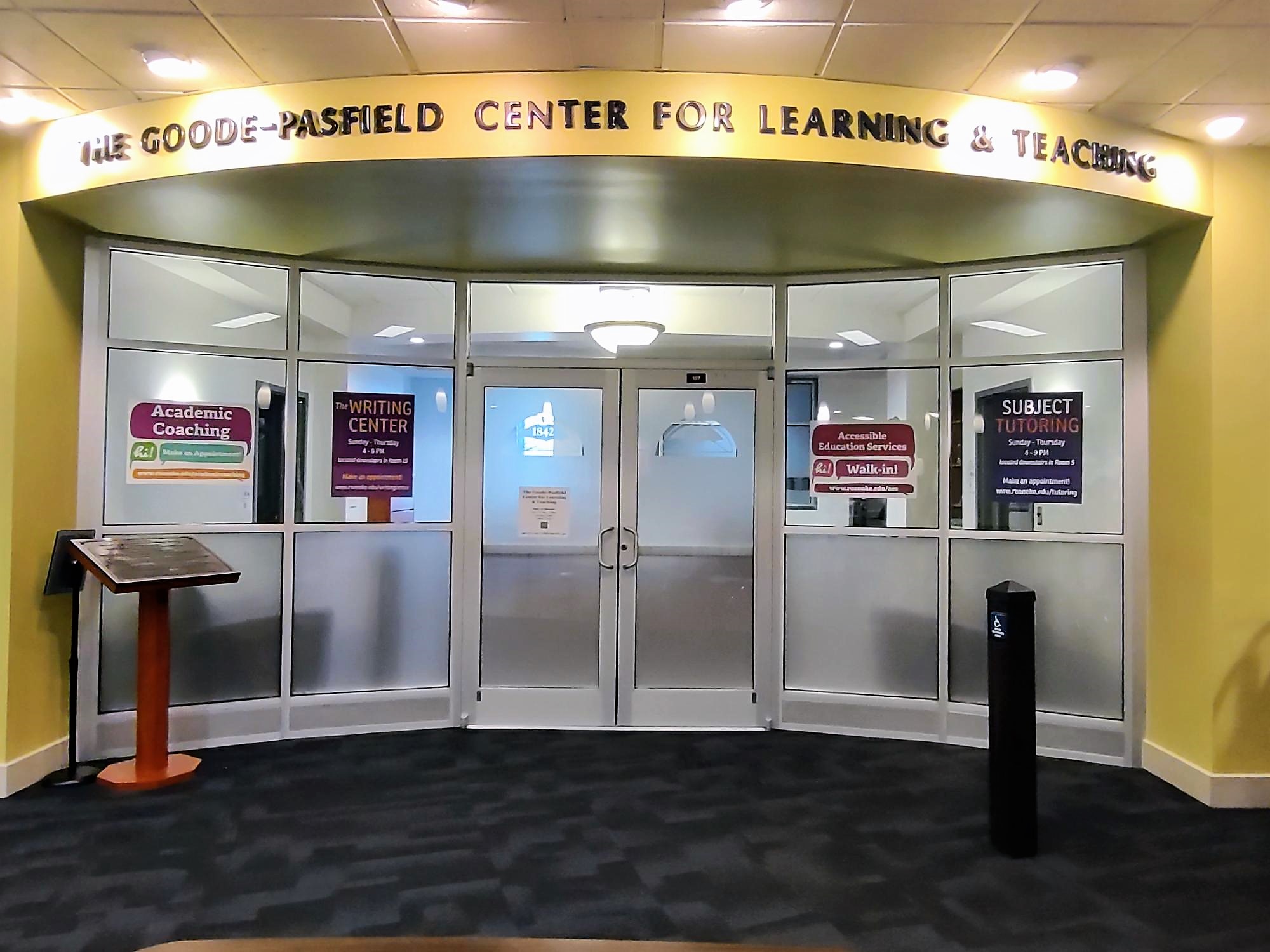 The Goode-Pasfield Center for Learning and Teaching located in Fintel Library