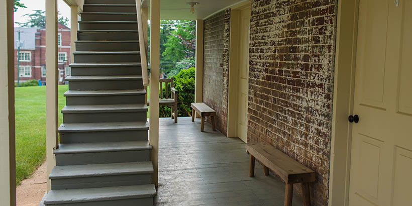 The outside of the Monterey House and renovated slave quarters