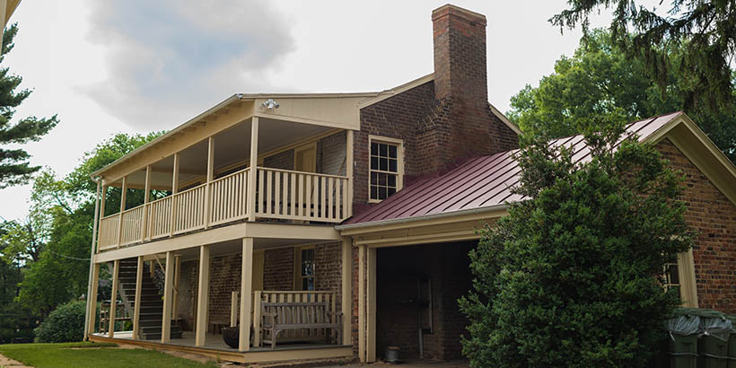 The outside of the Monterey House and renovated slave quarters