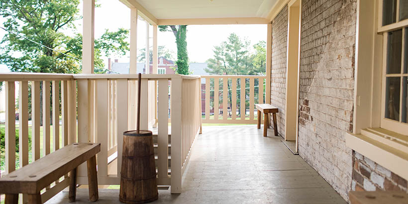 The outside of the Monterey House and renovated slave quarters