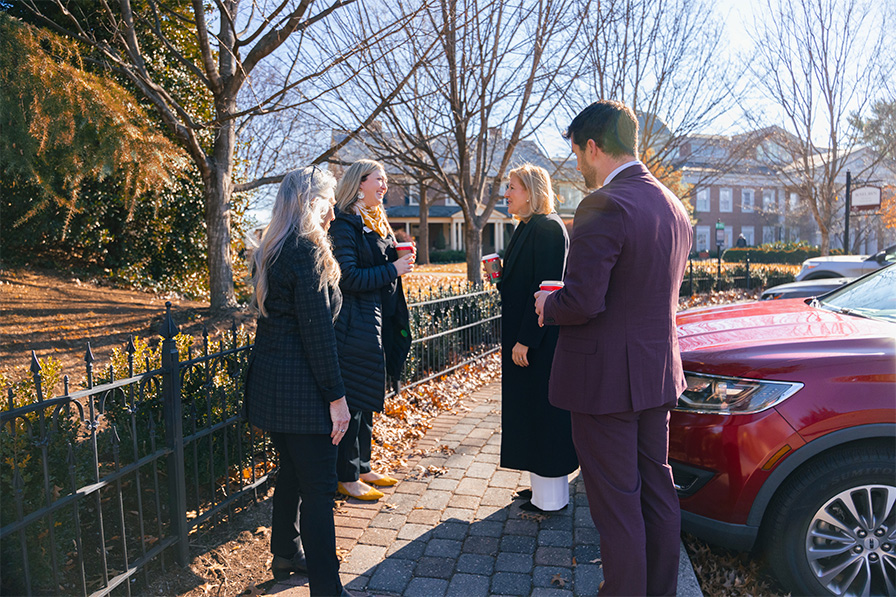 Secretary Guidera outside of roselawn