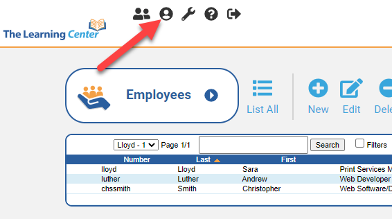Click the employee icon