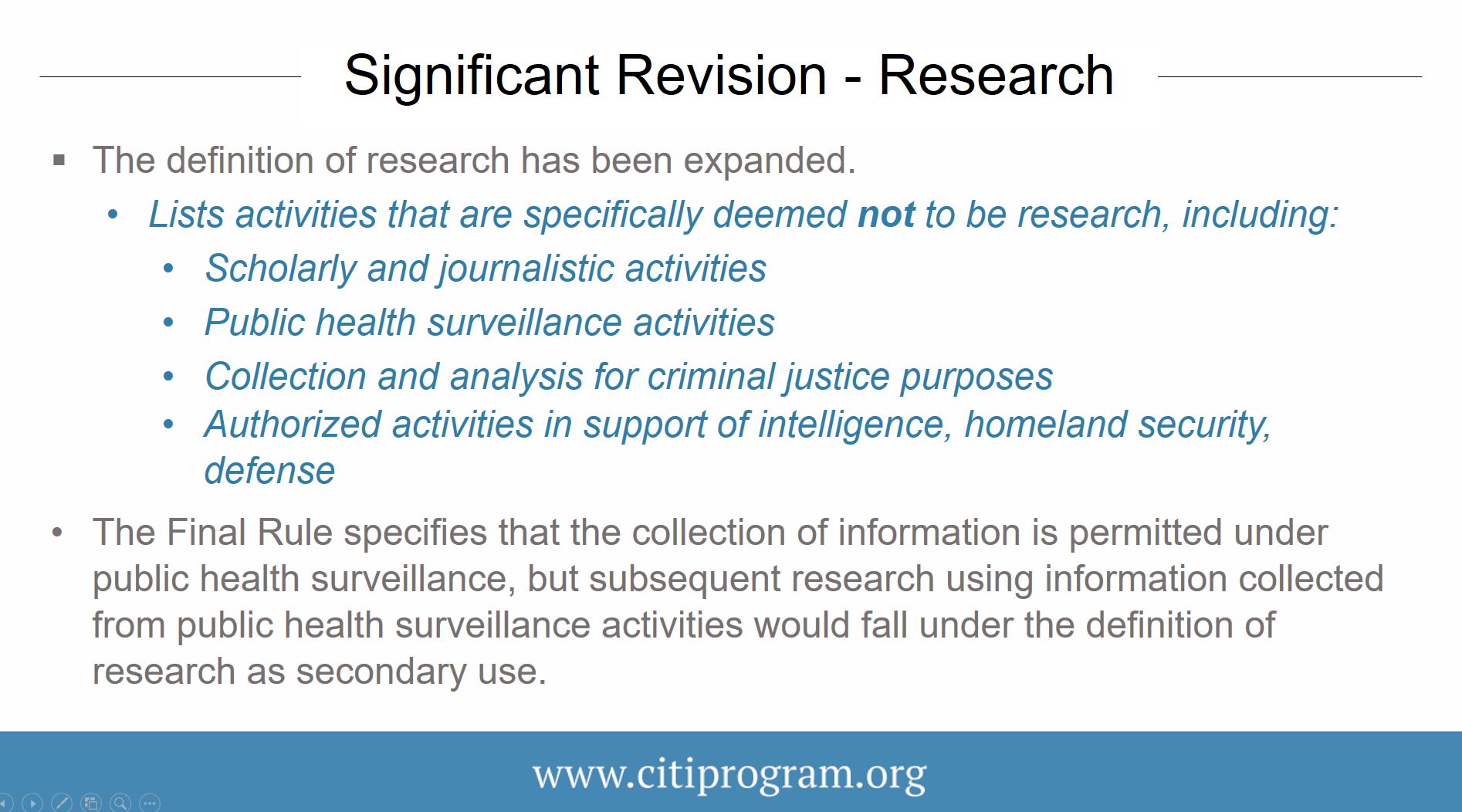 Revised definition of Research