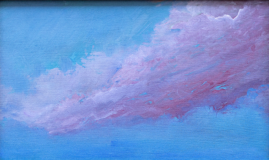Photo credit: Alice Ray Cathrall, Pink Cloud, 2020, oil on linen, 18x24"