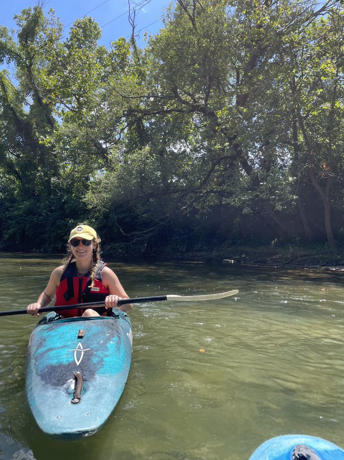 Ivy Sharp Kayaking on the Roanoke River