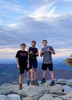 Students at McAfee Knob