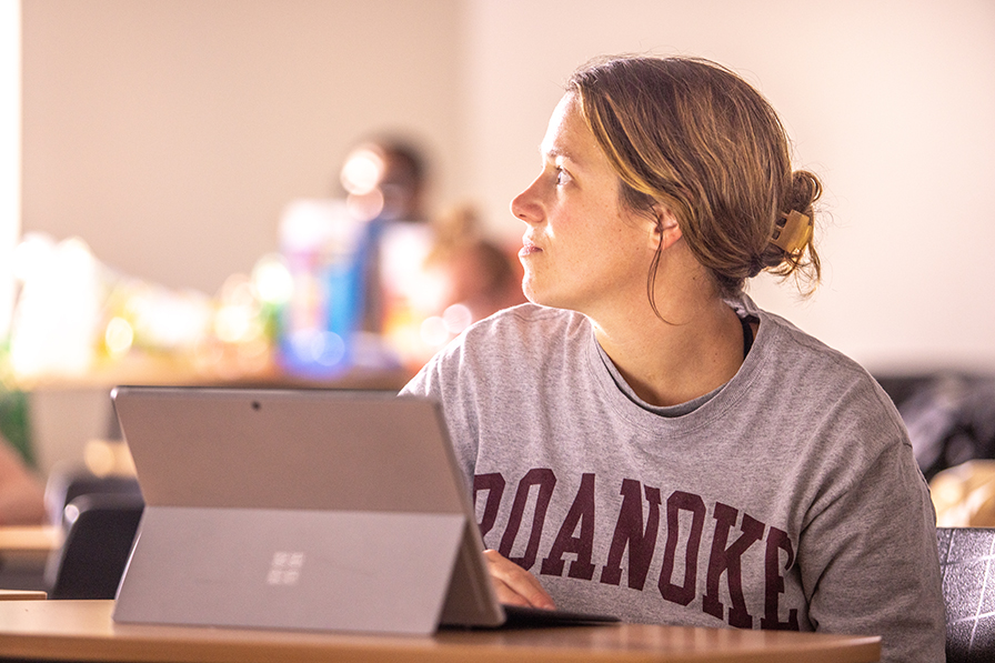 Student with a tablet