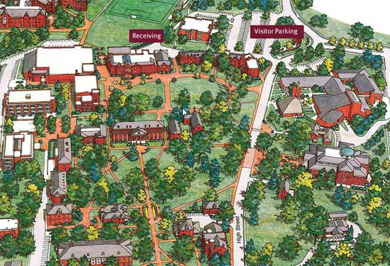 Map of Roanoke College campus