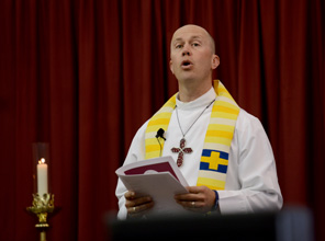 chaplain giving a speech