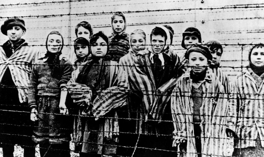 Holocaust victims in concentration camp