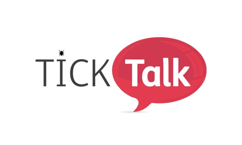 tick talk graphic. the word talk is inside a red chat bubble