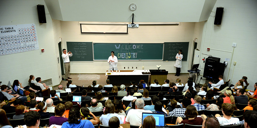 Inside the massengill auditorium