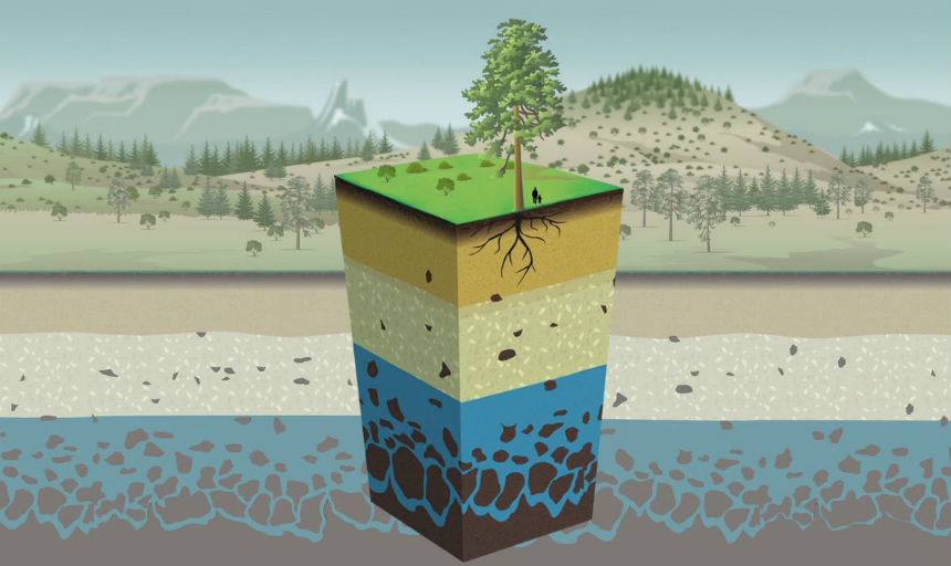 layers of earth graphic