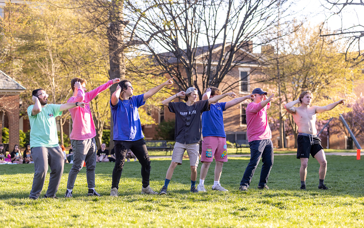 Cheering on at flag football