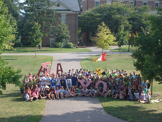 members of the sororities and fraternities