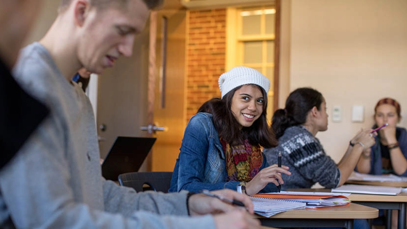 Students in a classroom