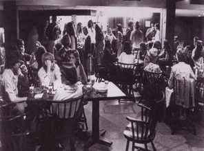 Old photo of the cavern in the colket center at Roanoke College