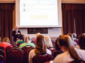 Students listening to a lecture from a professor