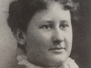An old photo of a female student from Roanoke College