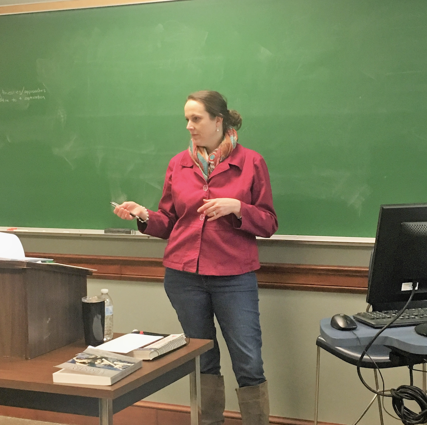 Professor teaching class