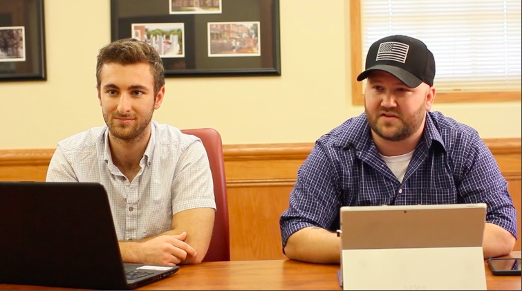 students working on the student managed fund