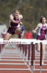 Student participating in hurdles