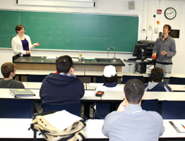 student juggling in math class