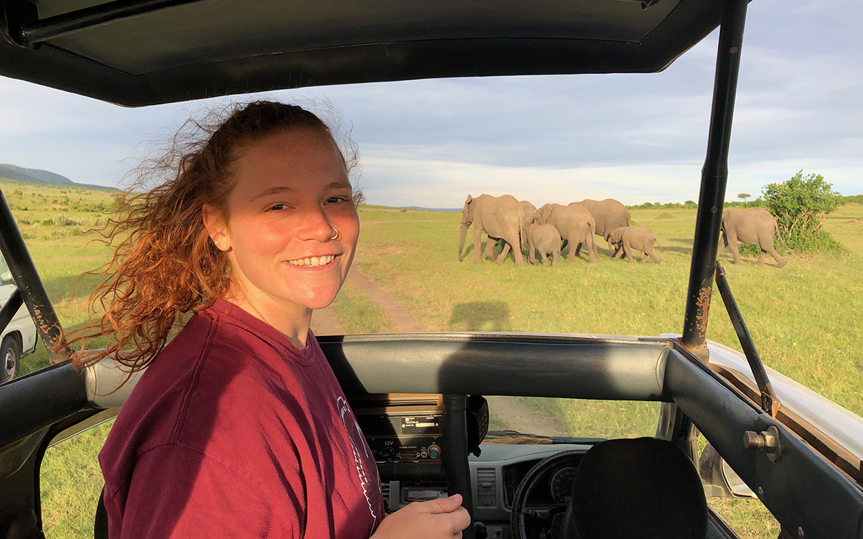 Student on mayterm in Africa