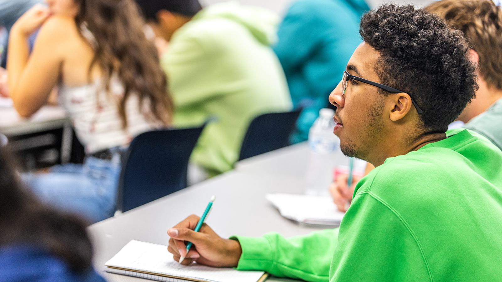 student in class