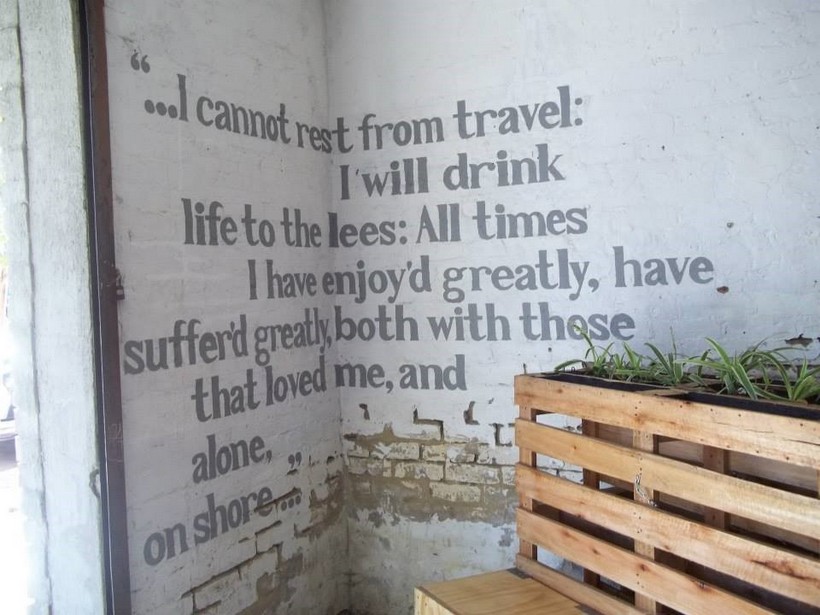 A quote on a wall 