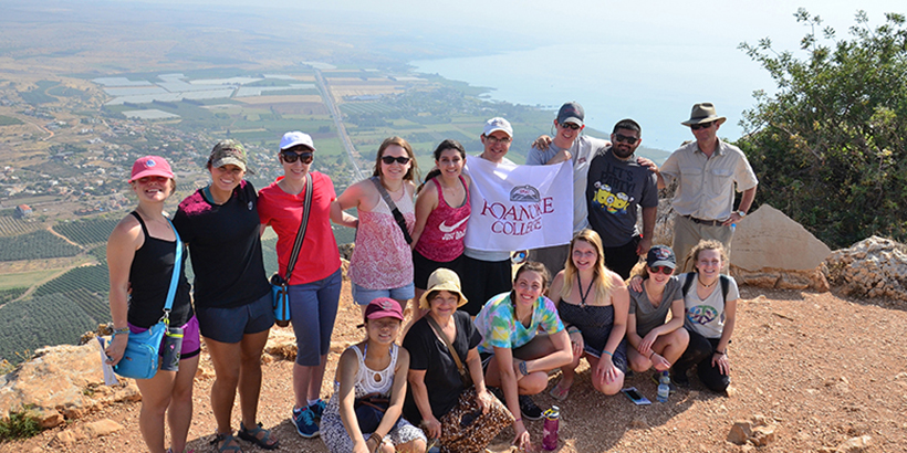 Roanoke college students in Israel