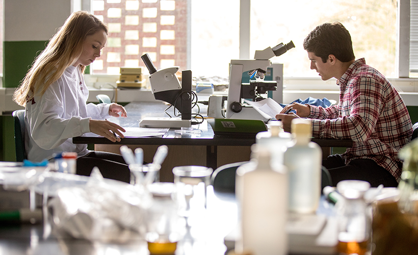 students in a lab