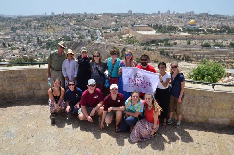 Students in front of Jerusalem