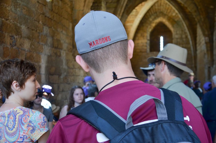 Students visit Herod the Great's Harbor