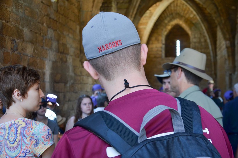 Students visit Herod the Great's Harbor
