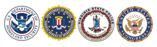 Logos of criminal justice agencies