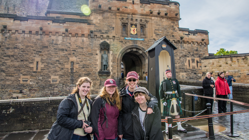 Students at Edinburgh Castle