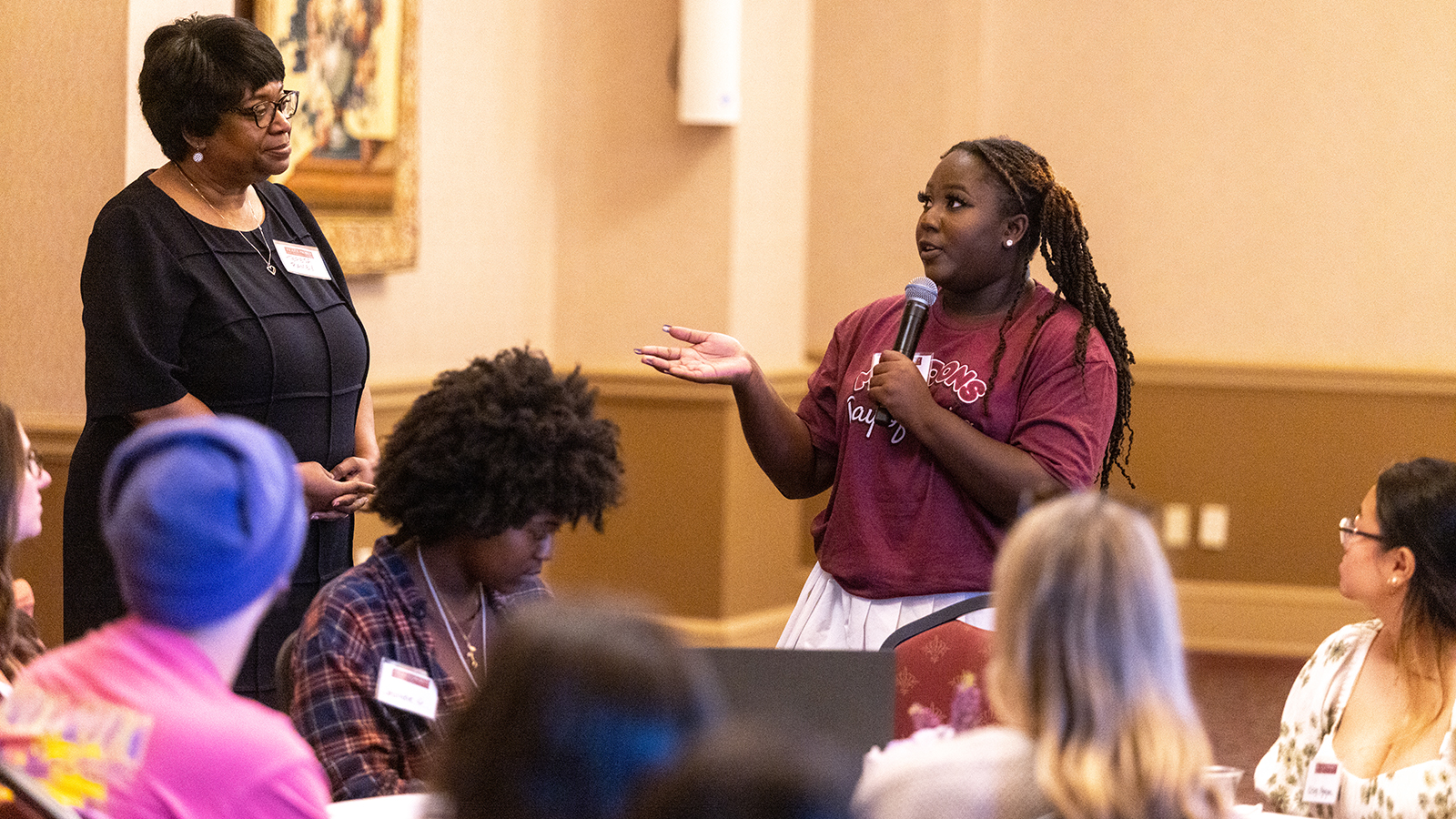 Student talks at Peace Summit